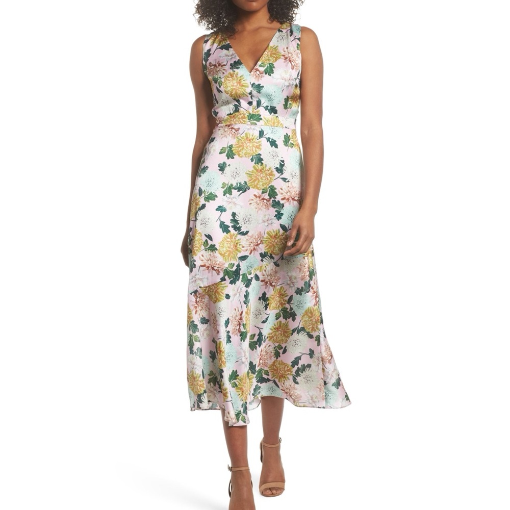 NEW Sam Edelman Floral Midi Dress Sleeveless